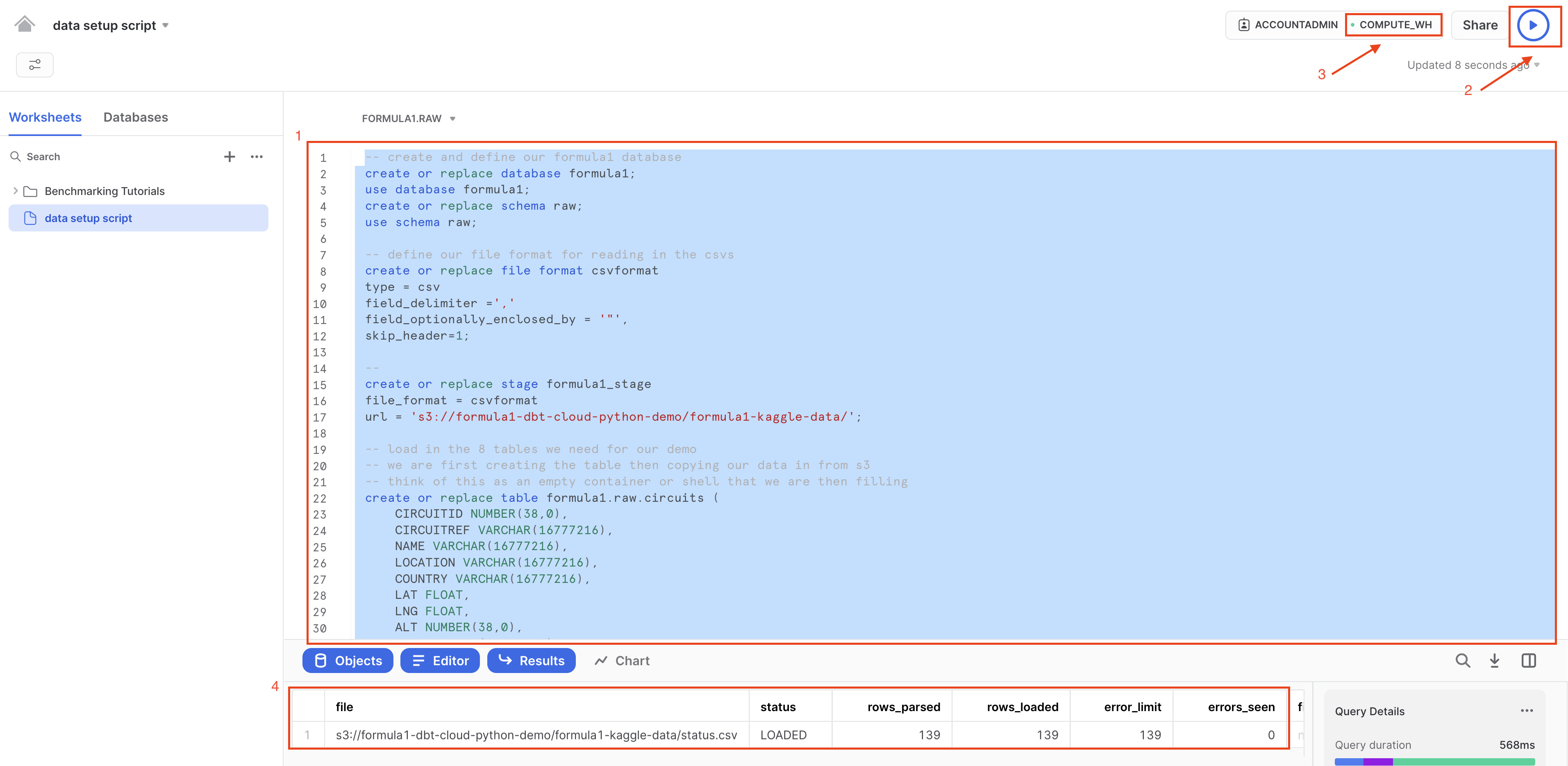 Load data from S3 bucket Load data from S3 bucket